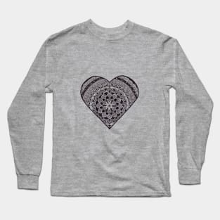 Heart Mandala Long Sleeve T-Shirt